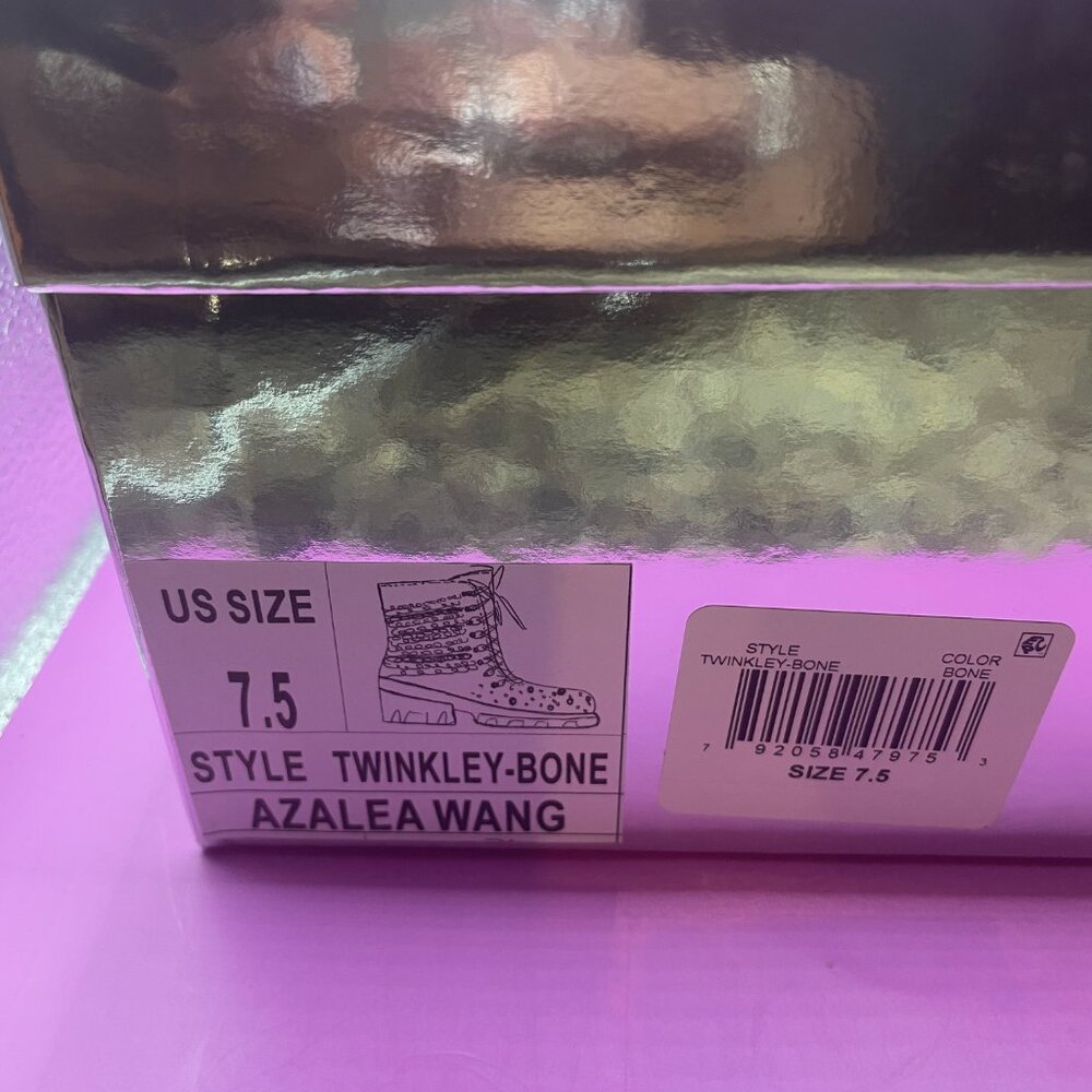 AZALEA WANG PEARL COMBAT BOOTS (7.5) - Picture 11 of 12